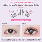 Idol Lash Extension Kit 10-12mm Cluster Lashes C+ Curl Natural Look Eyelash Clusters With Bottom Lashes Faux Lash Clusters Extensions With Tweezers & Glue For DIY Individual Lashes at Home