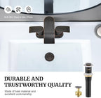 Pop up Sink Drain Stopper for Bathroom Vessel Vanity Sink Art Basin Oil Rubbed Bronze, Small Cap with Overflow, Metal Pop-up Drain Strainer with Detachable Basket Stopper