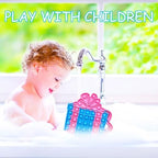 QETRABONE 4 Pcs Birthday Cake Crown Fidget Toys for Girl, Pop Fidget Toys Gift Bubbles Toy, Pizza Silicone Fidget Sensory Squeeze Bubbles Toy, Stress Relief Anti-Anxiety Autism