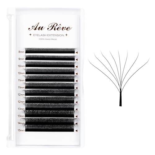 W Eyelash Extensions D Curl 0.07mm 8-15mm Mix Tray W Shaped 8D Volume Premade Fan Lashes Matte Black Cluster Easy Fans Lashes Professional Use YY Lash