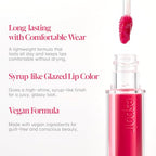 Espoir Couture Lip Tint Glaze #4 Hushed Cherry 0.14oz | Volumizing Lip Stain with Syrupy Shine | Long-Lasting & Vibrant Color for Radiant Lip Look | Moisturizing & Glossy Lip Tint | Korean Lip Makeup