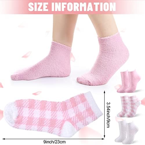 Tarpop 3 Pairs Aloe Socks Women Moisturizing Spa Socks for Dry Cracked Heel Feet Infused Gel Sleeping Fuzzy Lotion Valentines Day Gift for Women Men Softening Dry Feet(Pink)