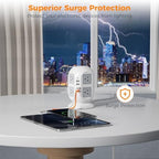 Tower Surge Protector Power Strip 10 ft, TESSAN Long Flat Extension Cord with Multiple Outlets, 8 AC Outlets with 4 USB Ports (1 USB C), Charging Station with Surge Protection, for Home Office Dorm