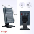 Hooga Red Light Therapy, Red Near Infrared LED Panel, 72 Quad Chip Flicker Free LEDs, Ultra Series, Clinical Grade Device for Energy, Pain, Skin, Recovery, Sleep, Performance. ULTRA360.