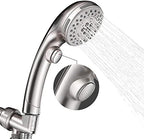 Shower Head, High Pressure 6 Setting Shower Head Hand-Held with ON/OFF Switch and Spa Spray Mode - Shower Heads with Handheld Spray High Pressure - Brushed Nickel