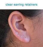 QWALIT Disposable Ear Piercing Kit Silver Ear Piercing Gun Kit Self Piercing Earrings Piercing Kit Earring Gun Piercing Kit with Earring Studs Self Ear Piercing Kit Flat Back at Home