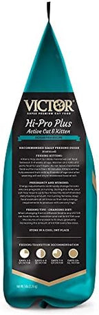 Victor Super Premium Cat Food – Hi-Pro Plus Active Cat and Kitten – Dry Cat Food for Active Cats – All Breeds and All Life Stages from Kitten to Adult, 15lb