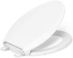 Kohler 4636-RL-0 Cachet ReadyLatch Elongated Slow Close Toilet Seat, Soft Close Quiet Lid, Contoured Grip-Tight Bumpers Installation Hardware, Apartment Essentials, White