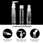 Cosywell Travel Size Bottles for Toiletries 13 Pack 2oz TSA Approved Toiletry Bottles Leak Proof Travel Kit for Women Shampoo Lotion Skincare Cosmetic Container Travel Essentials(White)