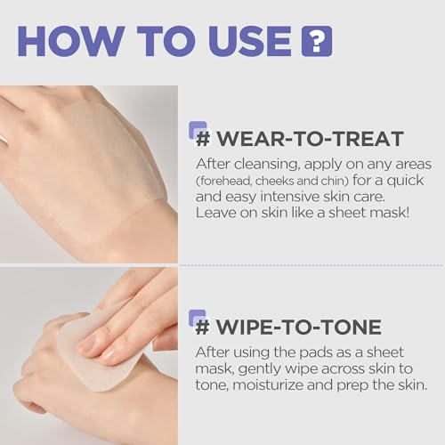 MEDIHEAL Watermide Moisture Pad - Square Cotton Facial Toner Pads with Icelandic Glacial Water - Improve Skin Temperature, Hydrating Toner Pads to Dry, Puffy, Coarse Skin -Vegan Eco Silk Pads,100 Pads