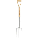 Berry&Bird Gardening Digging Fork, 4-Tine Stainless Steel Pitchfork