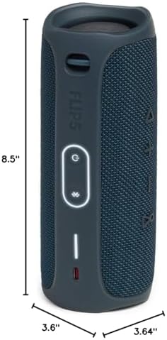 JBL Flip 5 Portable Bluetooth Speaker - Ocean Blue (JBLFLIP5BLUAM) (Renewed)