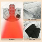 Red Light Therapy for Body, Shoulder Heating Pad, 660nm&850nm Wearable Near Infrared Red Light Heated Therapy Belt for Neck,Shoulder,Back,Body, Adjustable Temperature LED Remote Control