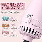 Hair Dryer Brush Blow Dryer Brush in One Upgraded 4 in 1 Hair Dryer and Styler Volumizer with Negative Ion Anti-frizz Ceramic Titanium Barrel Hot Air Brush Hair Straightener Brush