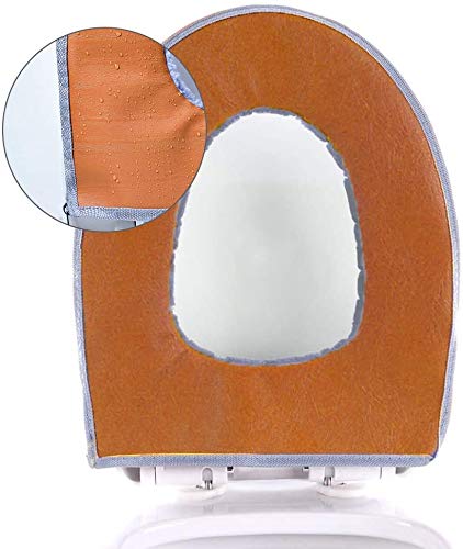 WDSHCR Toilet Seat Cushion - Soft, Thicker, Warmer Washable Covers with Zipper - Home Reusable (Gray)