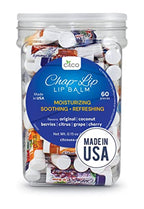 Vitamin E Lip Balm with Coconut Oil - Lip Moisturizer Treatment - Soothing, & Refreshing, Total Hydration Treatment & Lip Therapy - Assortment of 6 Refreshing Flavors, 60 Count