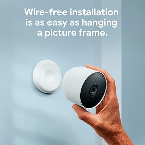 Google Nest Cam Outdoor or Indoor, Battery 2nd Generation - Snow (Renewed)