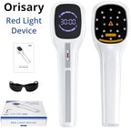 Cold Laser Therapy Device for Humans & Dogs, 4x808nm + 14x650nm Red Light Therapy for Body Pain Relief, Handheld Near Infrared Light with Stand for Joint, Back, Knee & Muscle Use