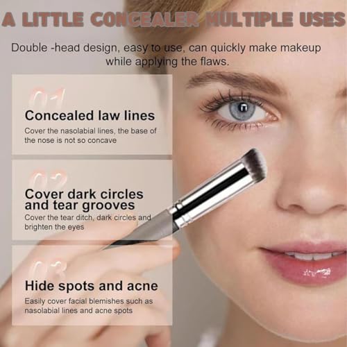 Colored Clay CC Undereye Corrector, Color Corrector for Dark Circles with Brush, Conceal & Brighten Dark Circles, Under Eye Hydrating Concealer (Natural, 1)