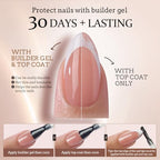 BTArtbox Press On Nails Almond - 5 Styles XCOATTIPS French Tip Almond Nails, Pre-Designed Swirl Soft Gel Nail Tips, Ultra Fit Medium False Nail, Soak Off Acrylic Fake Nails for Nail Art DIY