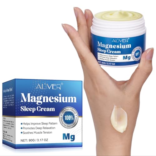 Magnesium Cream For Feet, Magnesium Cream for Sleep,Soothes Muscle Tension,Magnesium Lotion for Relaxation,3.17oz