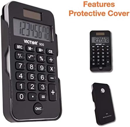 Victor 900 Antimicrobial Pocket Calculator, 8-Digit LCD