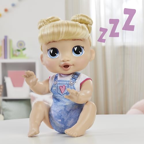 Baby Alive Crawl 'n Play Harper Hugs Electronic Crawling Baby Doll Set, Blonde Hair, Kids Toys for Girls & Boys 3 Years & Up, 10.75 Inches