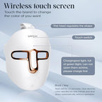 Led Face Mask Light Therapy, 7-1 Colors LED Facial Skin Care Mask, Red Light Therapy Mask for Face, Gold