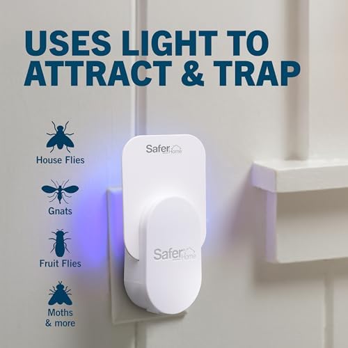 Safer Home Indoor Plug-in Fly Trap - SH502-2SR - Effective Fruit Fly Traps for Indoors, Gnat Traps for House Indoor, 400 Sq Ft Protection - Style: 2 Devices + 2 Glue Cards