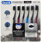 Oral-B Charcoal Toothbrush, Soft (Pack of 6)