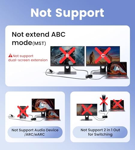 avedio links HDMI Splitter 1 in 2 Out [w/ 4 Ft Hdmi Cable]Not for Extended Display-Mirror Same Screen Only, 4K 1x2 HDMI Splitter 1 to 2 for 3D 1080P@60Hz, Copy 1 Source to 2 Displays at The Same Time