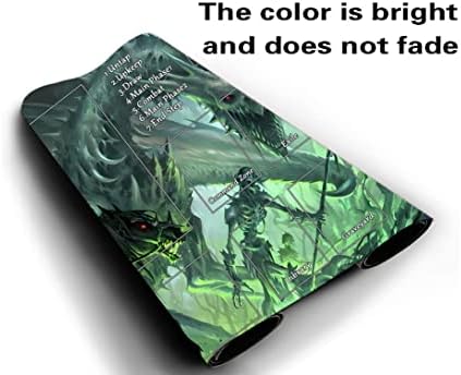 MTG Playmat, Game Play Mat for MTG TCG 24 x 14 inches Trading Card Inked Game Playmats with Storage Bag Smooth Rubber Surface Battle Game