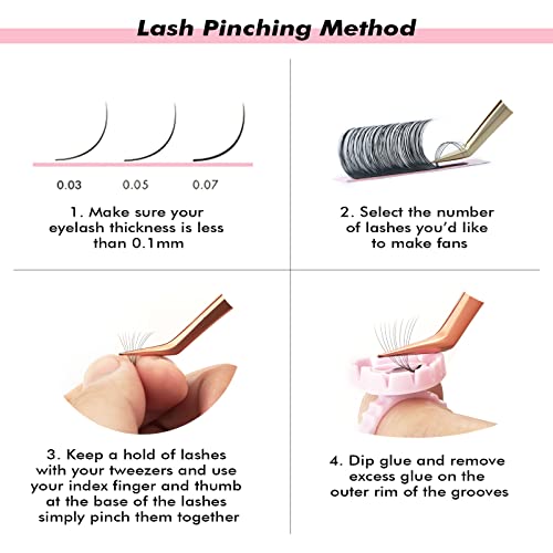 ALLOVE Eyelash Extension Three Boxes Classic Lash Extensions 0.15 CC Curl 13+14+15mm Individual Volume Lash Extensions Lash Trays for Lash Extensions Supplies Single Eyelash Extensions