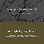 VT COSMETICS Vita-Light Reedle Shot 100 2-Step Hydrogel Mask(34.5gx4ea), Intensive Glowing, Exosome Glutathione Face Mask, Overnight Melting Mask, Korean Facial Mask
