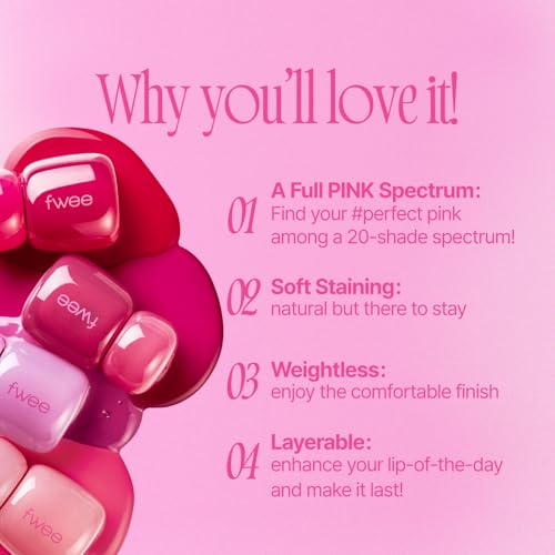 Pink Obsession Stay-Fit Lip Tint | G08 Tag Pink | Weightless & Layerable Tint for Smudge-proof, Long-lasting Wear | Soft Blur Finish or Vibrant Flush | 3.8g