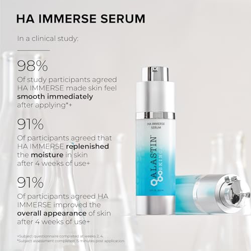 ALASTIN Skincare Hyaluronic Acid HA IMMERSE Moisturizing Face Serum (1 oz) | Restorative Serum Combats Dry, Dehydrated Skin | For Radiant, Glowing Skin
