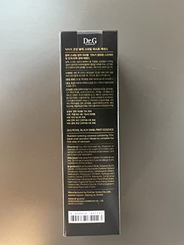 Dr.G Royal Black Snail Mucin Essence, 165ml - Korean Essence Skincare, Korean Skin Care Moisturizer, Snail Mucin Moisturizer, Snail Mucin Serum, Snail Serum, Korean Moisturizer for Dry Skin, Kbeauty