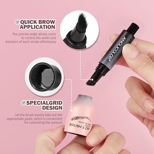 Upgraded Liquid Microblading Eyebrow Pen,Teardrop Angled Micro Eyebrow Brush To Microblading Eyebrow,Hair-Like Strokes,Natural Easy To Color Long Lasting Quick Drying (#02Taupe)