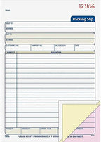 Adams Packing Slip Book, 3-Part, Carbonless, 5-9/16 x 7-5/16 Inches, 50 Sets per Pad (T5082),White/Canary/Pink
