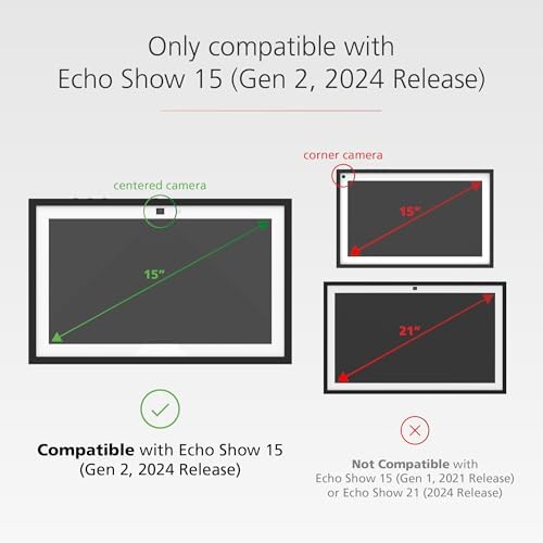 Made for Amazon Frame for Echo Show 15 (Gen 2, 2024 Release)