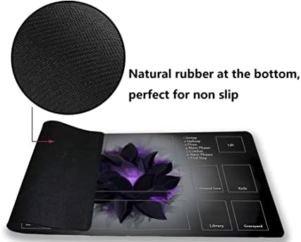 MTG Playmat, Game Play Mat for MTG TCG 24 x 14 inches Trading Card Inked Game Playmats with Storage Bag Smooth Rubber Surface Battle Game