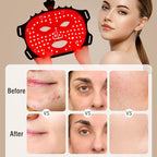7 Color Red Light Therapy Mask, LED Face Mask Light Therapy, Red Light Therapy for Face, Silicone Face Mask Skin Care at Home with Eye Protection Cushion for Anti Aging Wrinkles