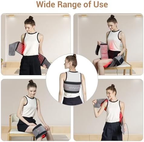 Comfytemp Red Light Therapy Belt, FSA HSA Eligible Infrared Red Light Therapy for Body, 22W Light Wrap with Pulse for Back Waist Muscle Pain Relief, Improve Joint Inflammation