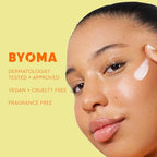 BYOMA SPF 50 Face Fluid - Ultra-Lightweight Facial Sunscreen for All Skin Tones - Luminous Glow, No White Cast - SPF Moisturizer Strengthens Skin Barrier - 1.69 fl.oz