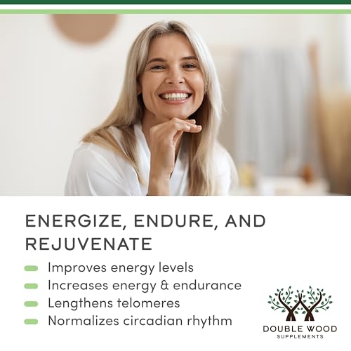 Double Wood Supplements NAD+ Anti Aging & Cell Regeneration | 500mg of 95% Pure NAD Plus Per Serving, 30 Day Supply | Similar to Nicotinamide Riboside | Third Party Tested, Vegan Safe, Non-GMO