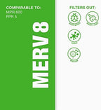 Aerostar 12x24x1 MERV 8 - 6 Count - High Efficiency Pleated HVAC, Furnace & Air Conditioner Filters - Removes Dust, Lint, Mold & Allergy-Causing Pollen