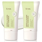 IUNIK Centella Calming Moisture Daily Sunscreen SPF 50+ PA++++ Matte & No White Cast Centella Asiatica Dry Oily Sensitive Vegan Korean Skincare - Pack of 2