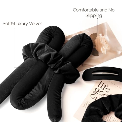 Yanibest Heatless Hair Curler to Sleep in, Overnight curl headband, No Heat Hair Curler Set with Hair Clip Scrunchies for Styling