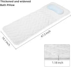 Full Body Bath Pillow with Headrest | Bath Pillows for tub with Mesh Washing Bag-Spa Bathtub Pillow for Head Neck Shoulder and Back Support,5D Air Mesh & Quick Drying (White)
