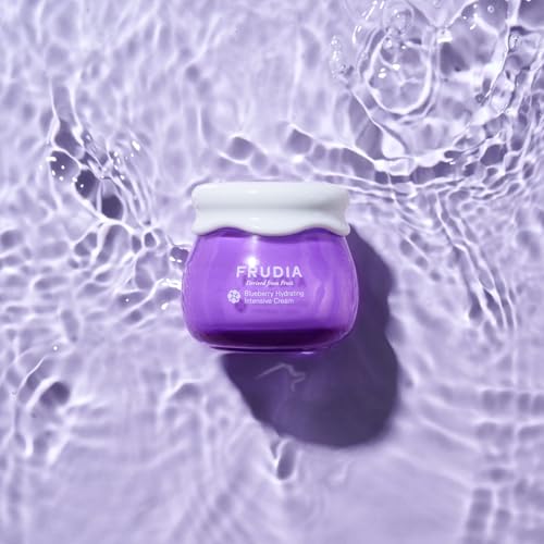 FRUDIA Blueberry Hydrating Intensive Face Cream, Vegan Korean Face Moisturizer w/69% Blueberry Extract, Panthenol & WS BS Care EX for Dry Skin (1.94 fl oz)